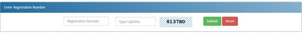 Enter Registration Number